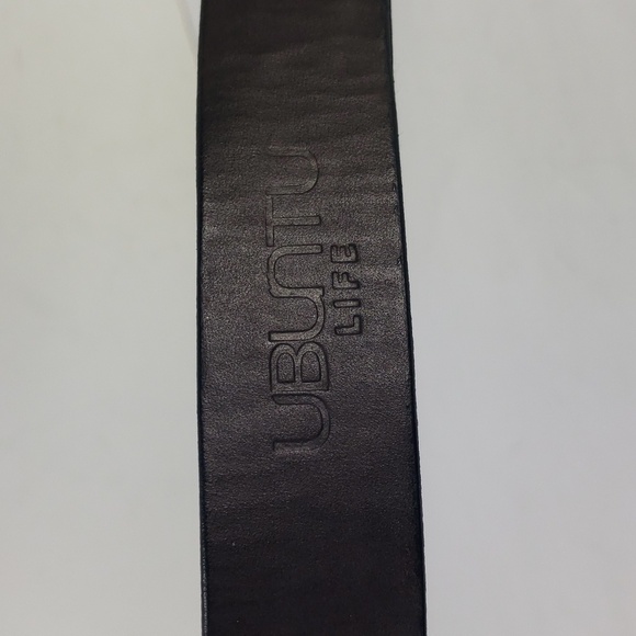 UBUNTU LIFE DIAMOND BLACK / WHITE GLASS BEADS LEATHER BELT WITH BRASS BUCKLE 42 - Picture 16 of 16